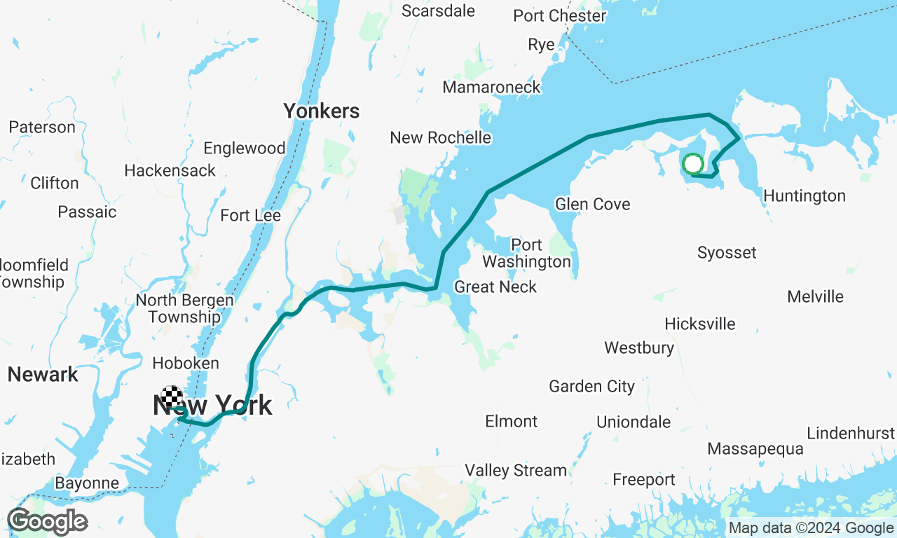 Oyster Bay to Jersey City