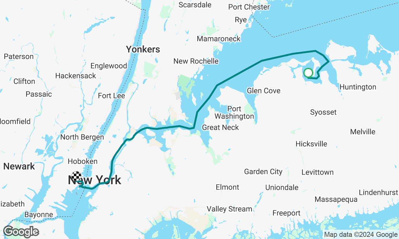 Oyster Bay to Jersey City