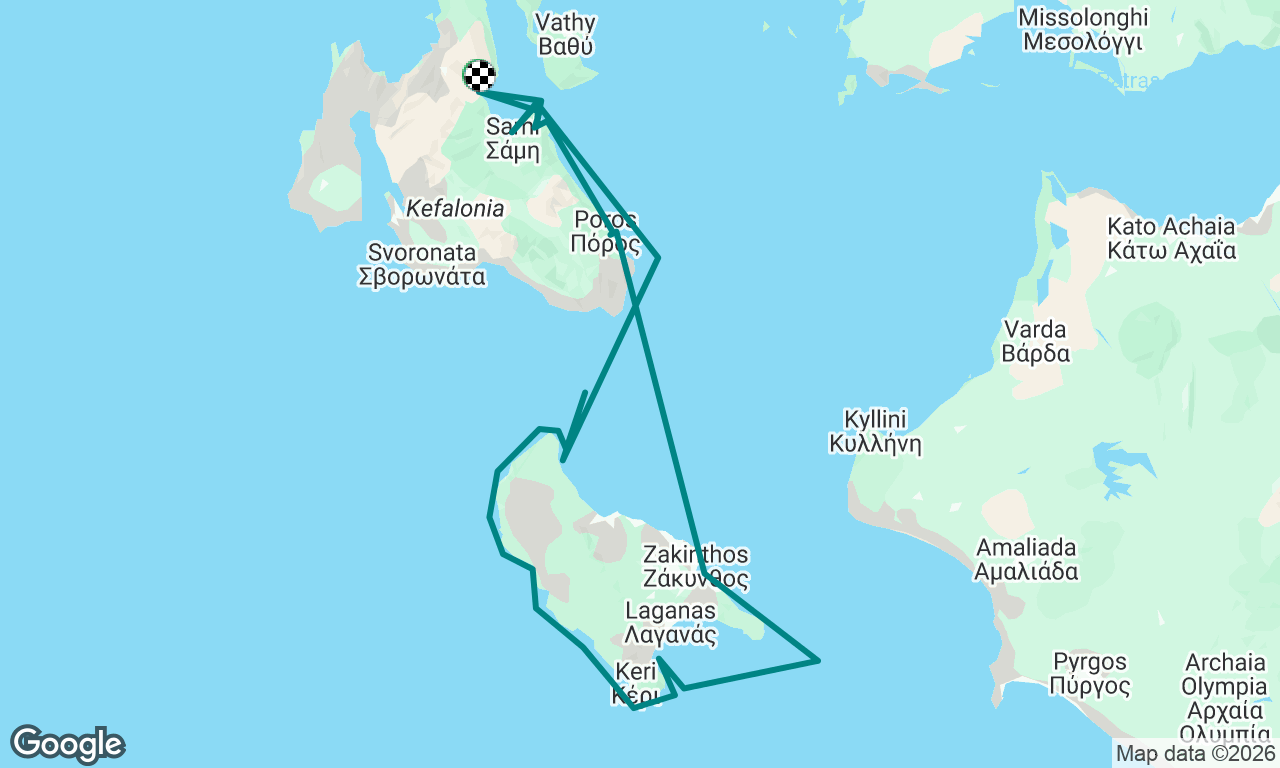 Charter skipper Kefalonia seafarer flotilla- south route 28-5 July