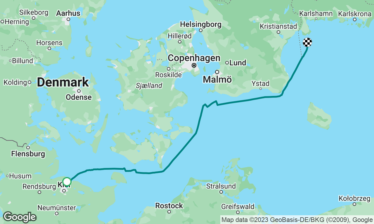 Kiel to Karlshamn 