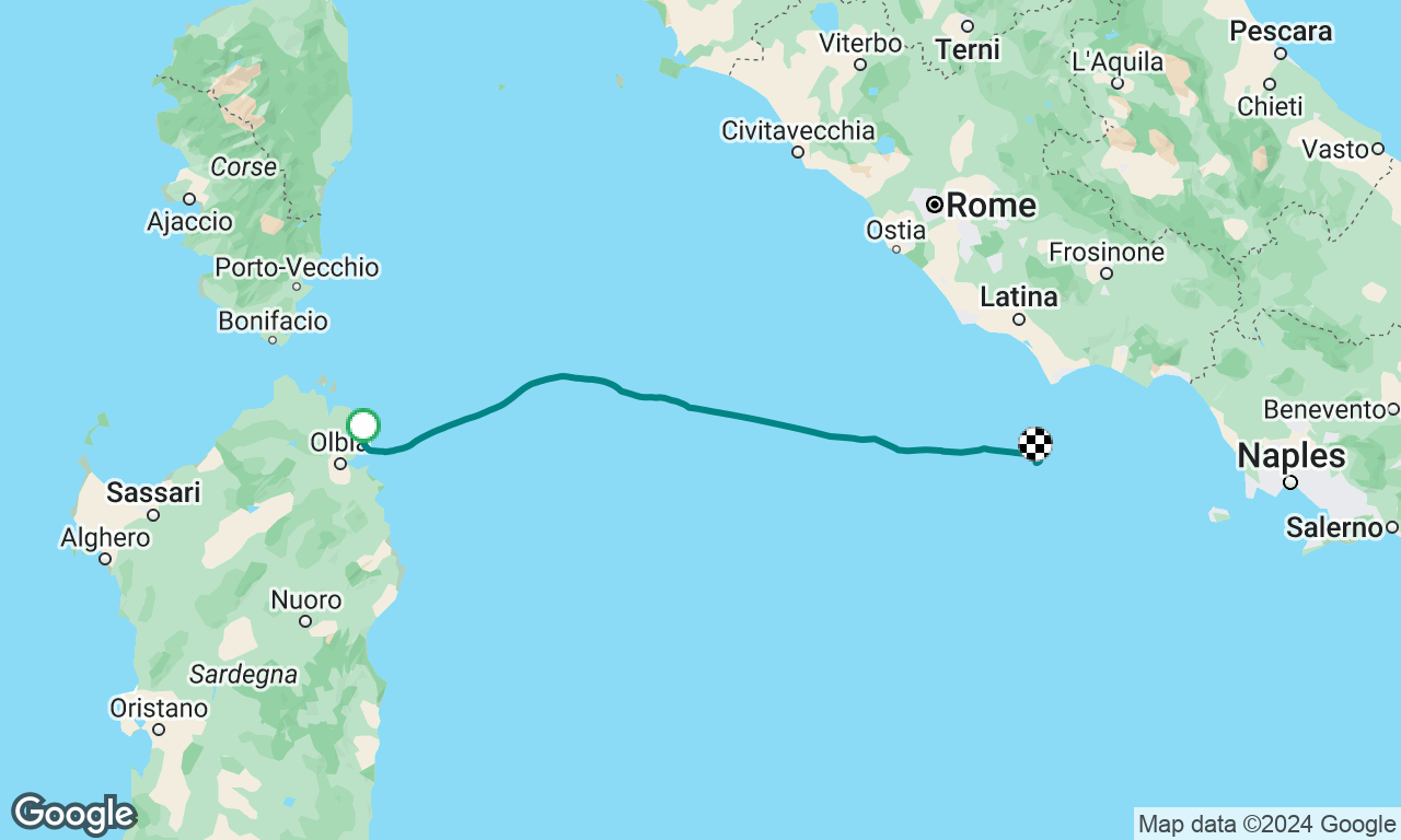 Crossing the Tyrrhenian Sea
Sardina - Italy