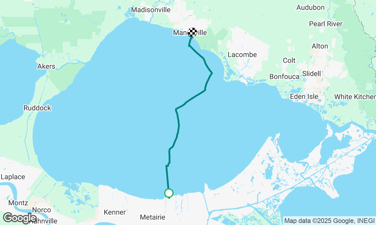 Metarie to Mandeville