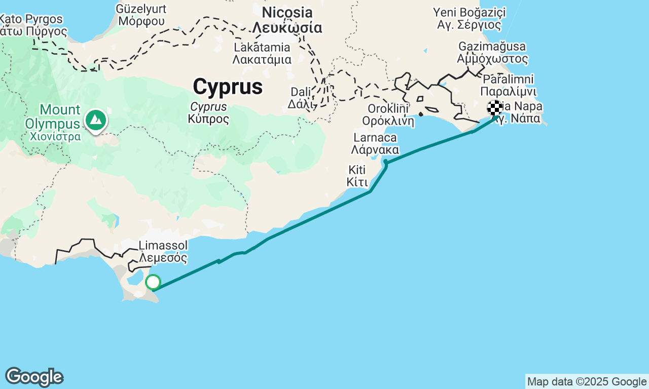 Akrotiri to Ayia Napa