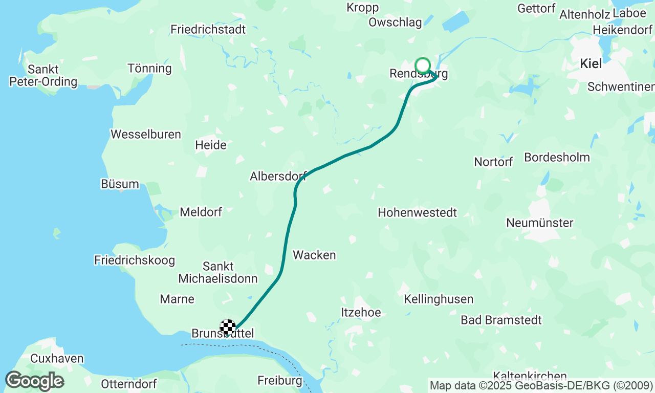 Rendsburg til Brunsbüttel
