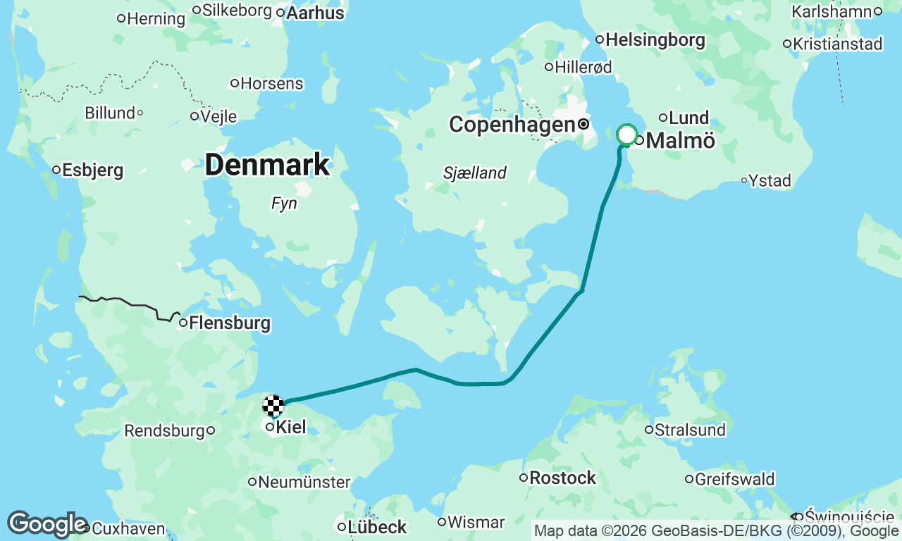 Malmo, Sweden to Kiel Canal, Germany
