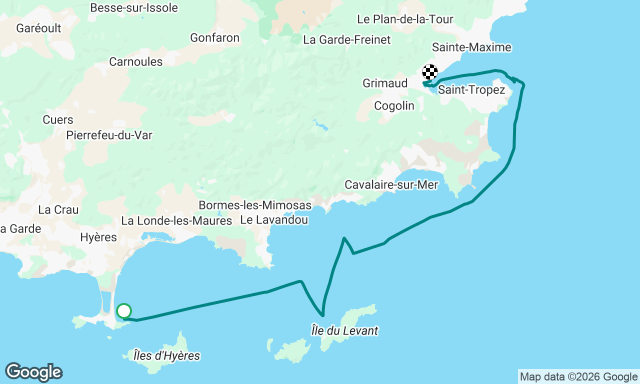 Hyeres to Port Grimaud/San Tropez