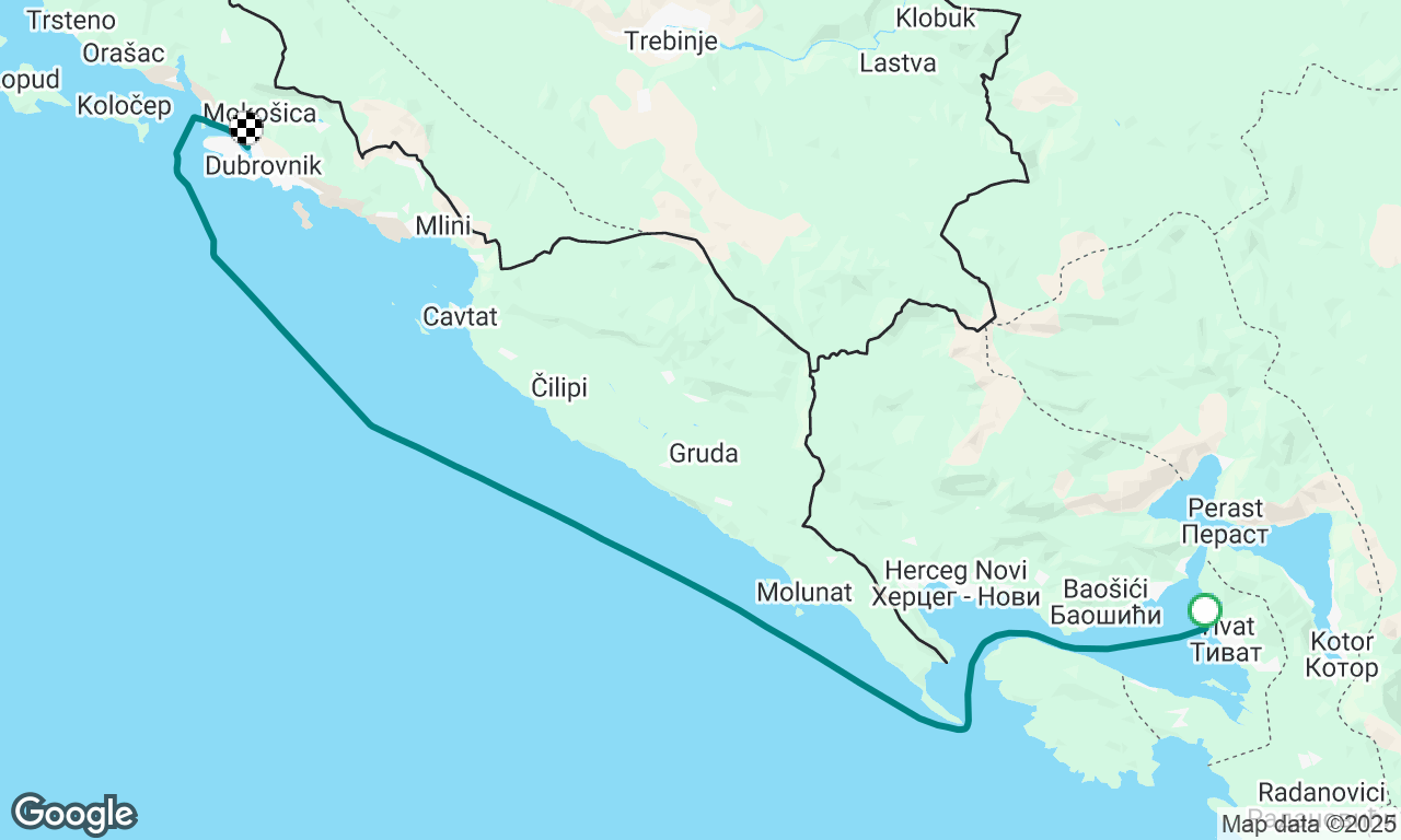 Tivat, Montenegro -> Dubrovnik, Croatia