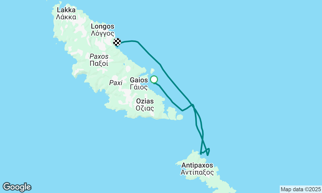 Gaios to Antipaxos to Kiapidi