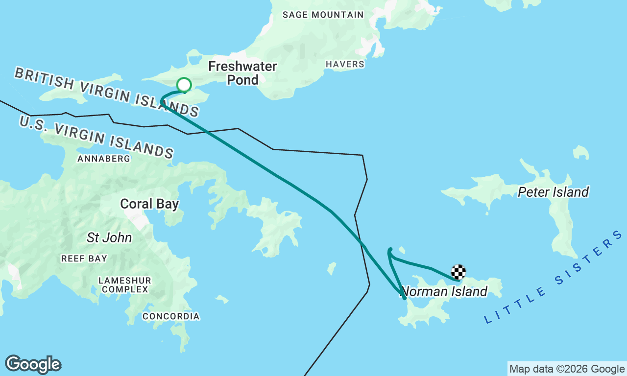 Soper’s Hole, Tortola to the Caves, Norman Island to the Indians to Benures Bay, Norman Island