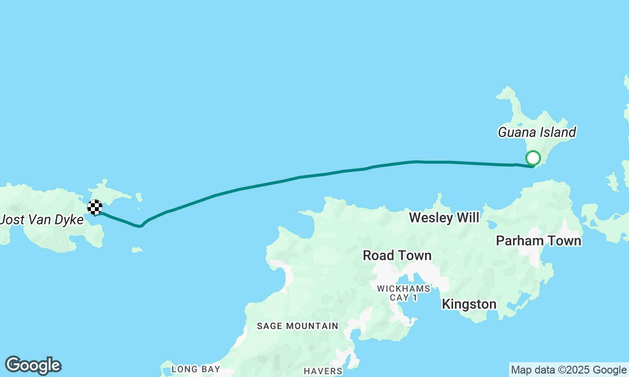 Guana Island to Jost Van Dyke, Diamond Cay