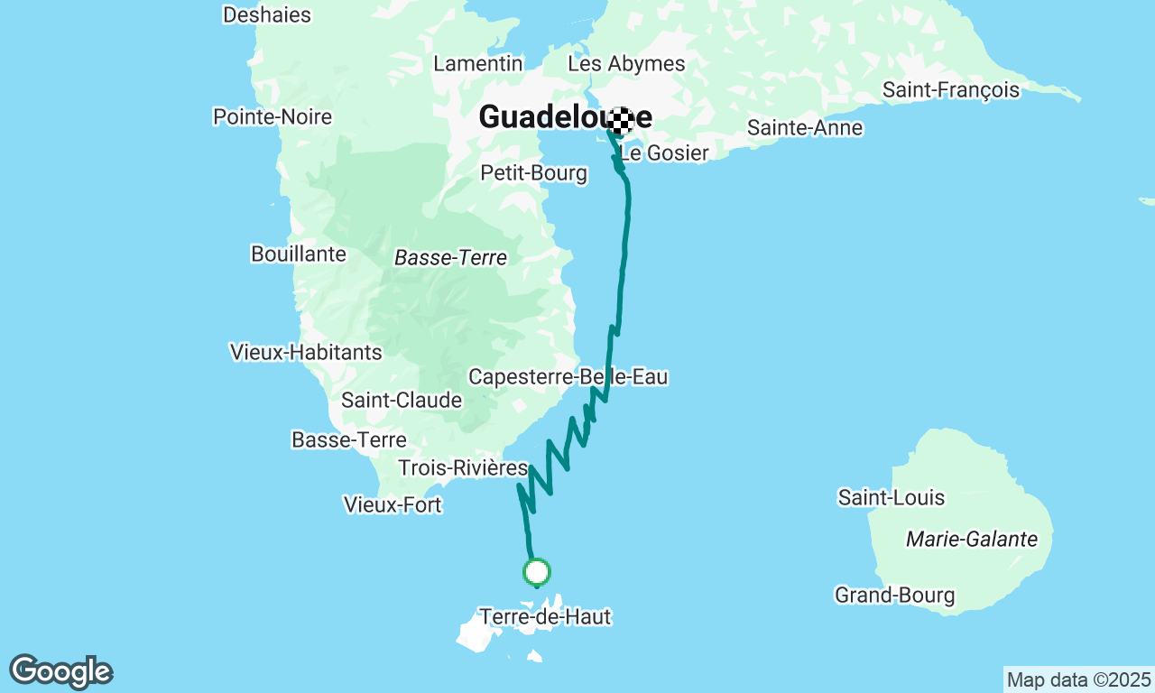 Retour des Saintes à Pointe à Pitre