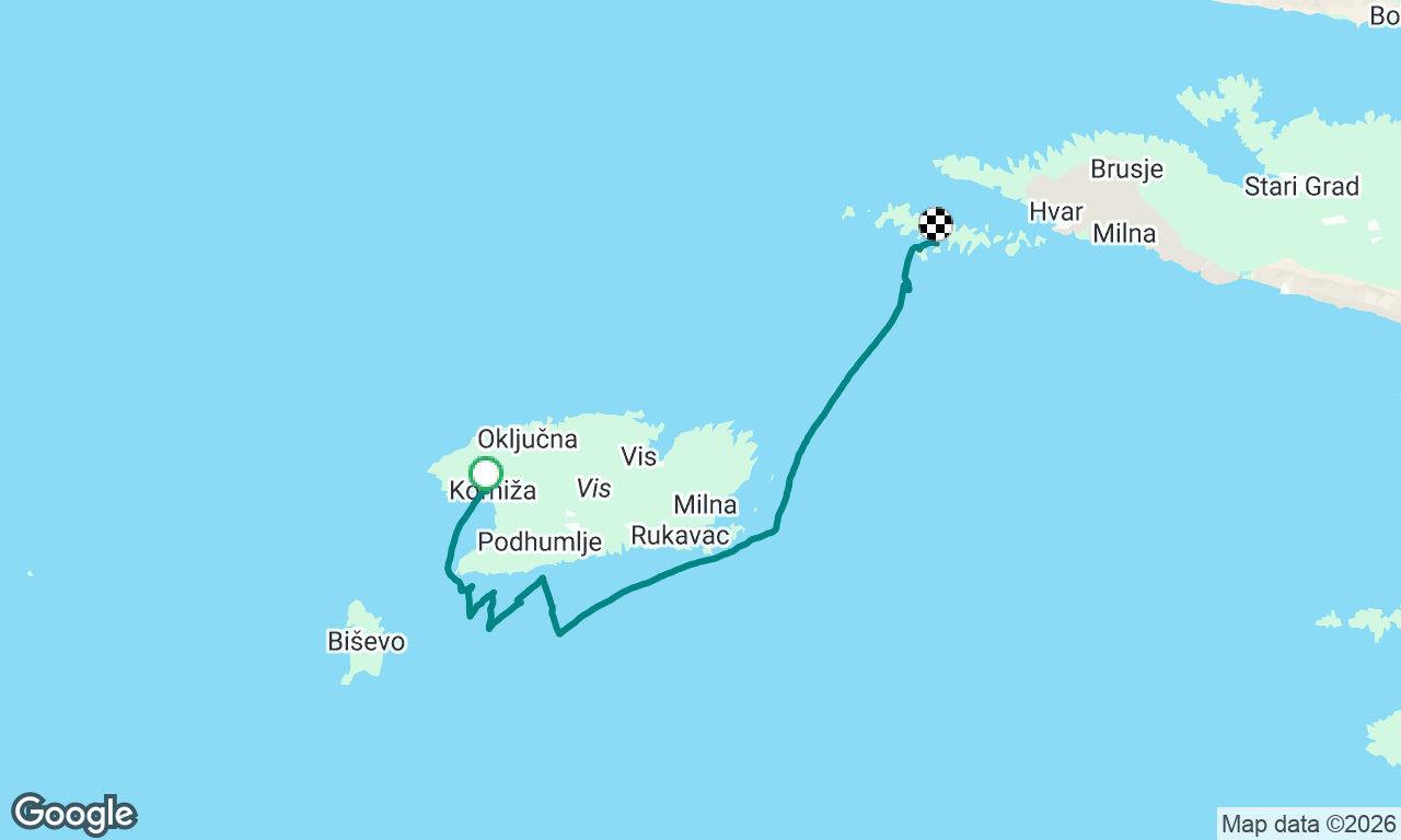 Komiza, Vis to Sveti Klement