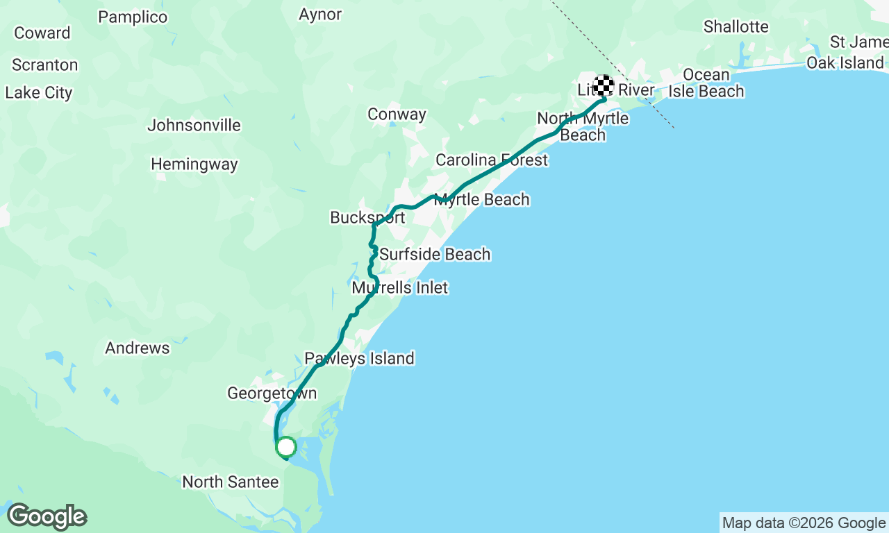 Cruise North - Day 18 - Winyah Bay to Little River