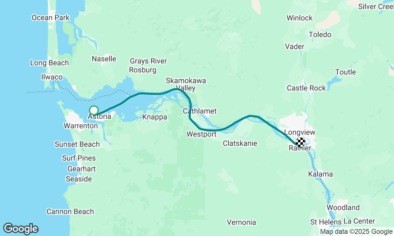 Astoria to Rainier