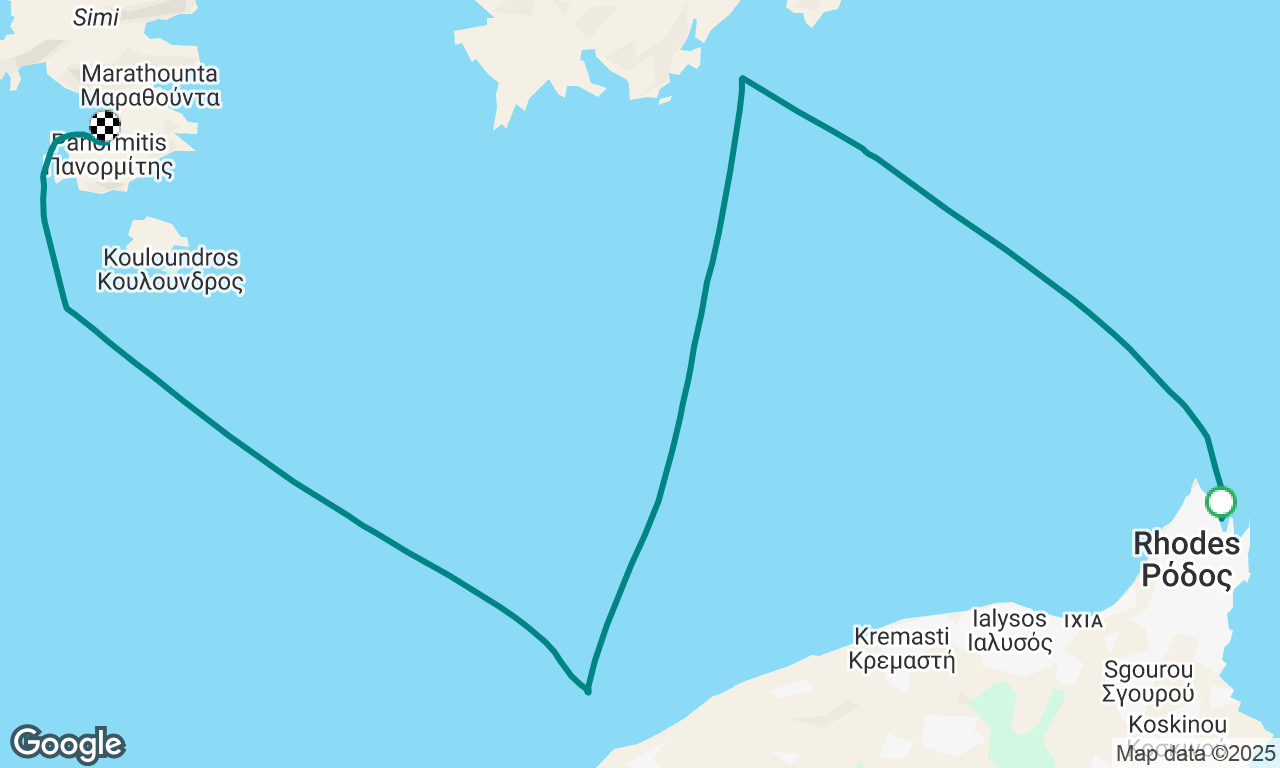 Rhodes to Panomitis (2nd Amel Sail)