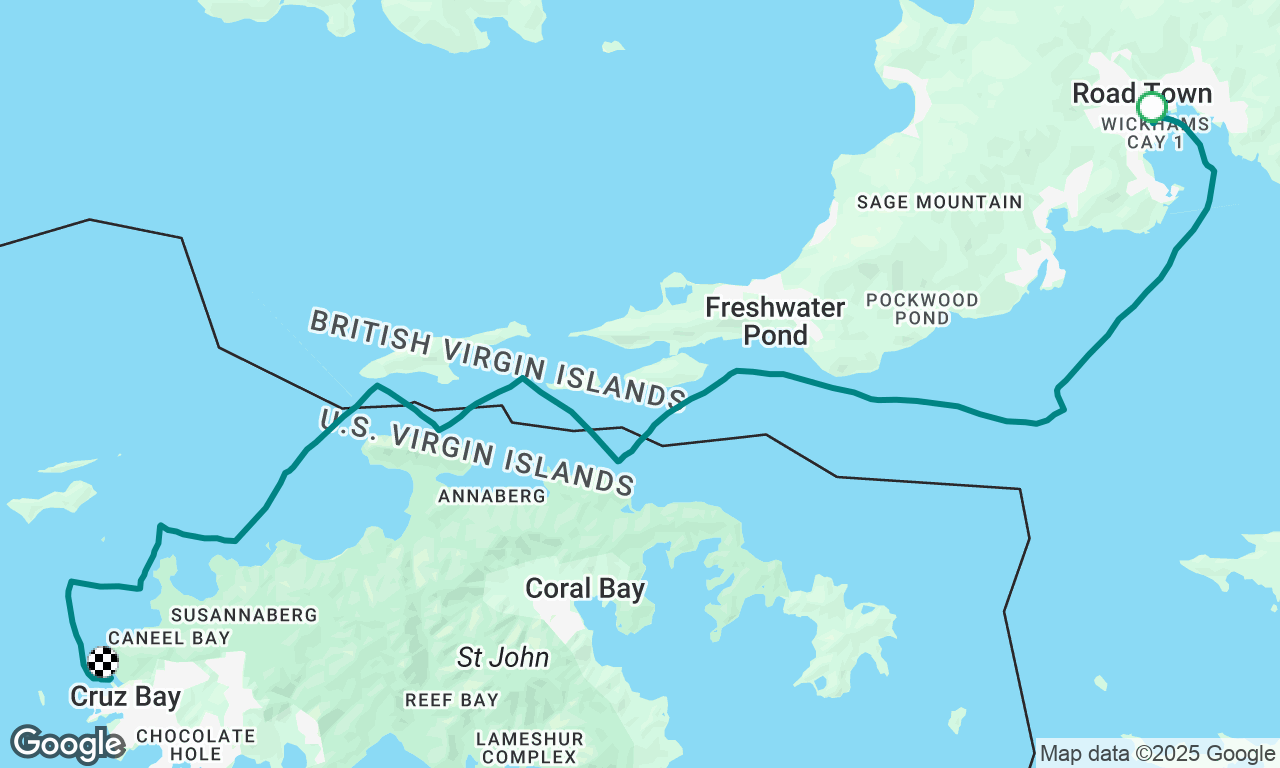 Road Town (BVI) > Cruz Bay (USVI)