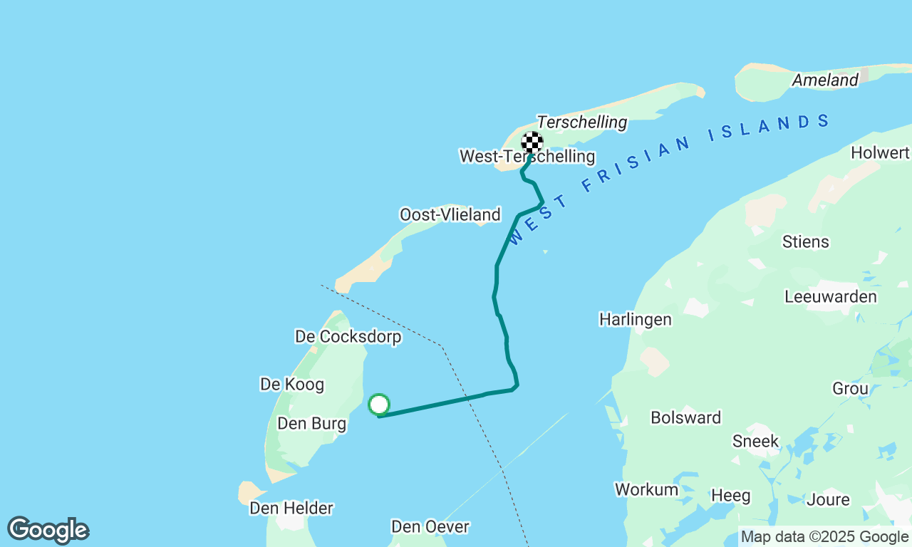 from texel to Terschelling 