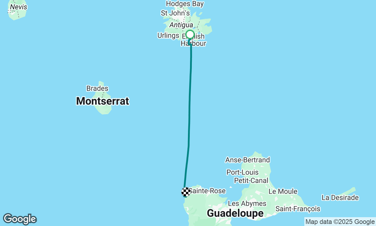 Antigua to Guadeloupe
