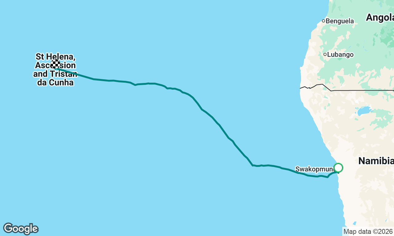 Walvis Bay, Namibia to St Helena