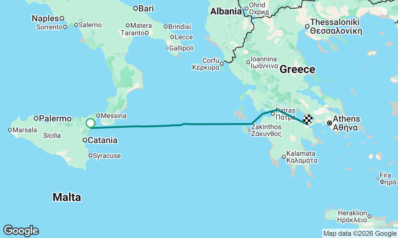Taormina to Corinth