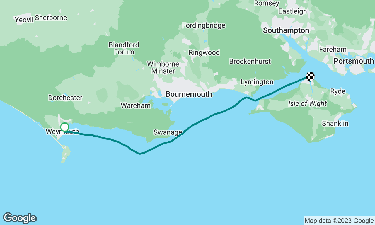 Weymouth to Cowes with +30 Knots  against the tide!