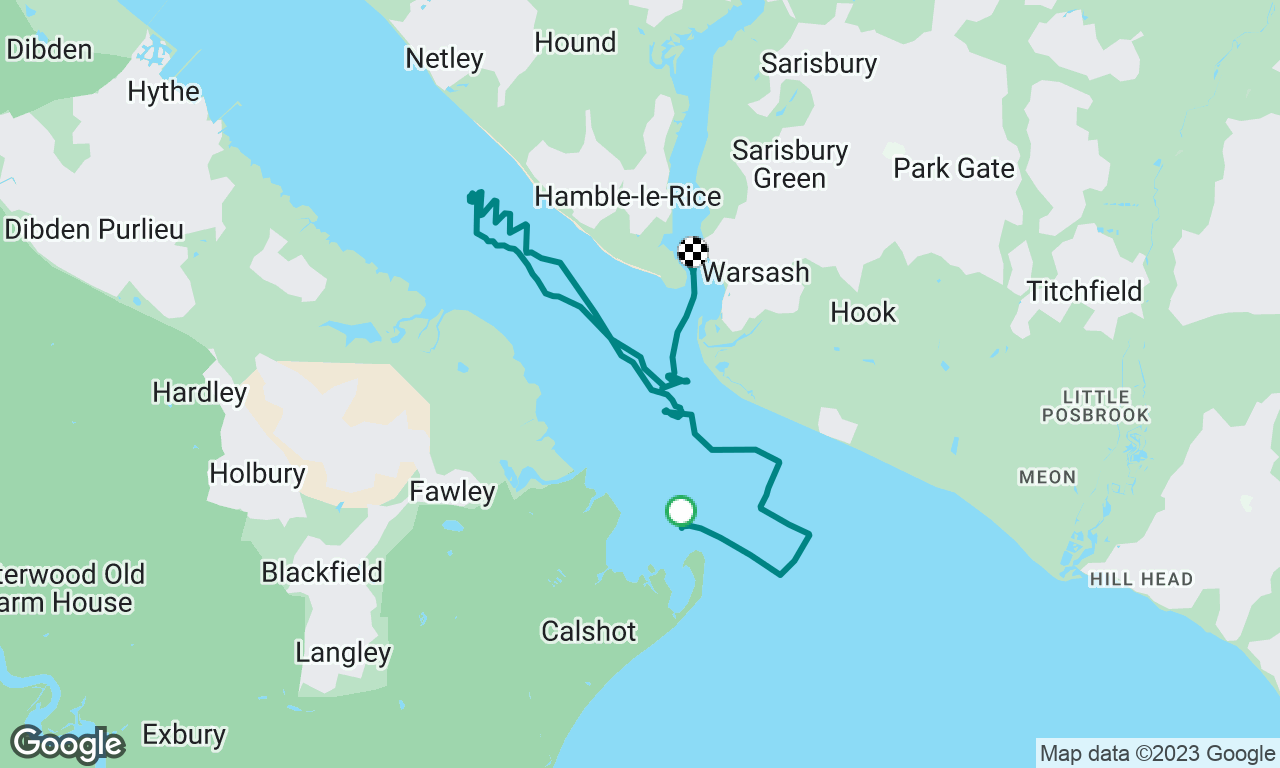 Mooring buoy at Calshot Castle to Hamble Point Marina