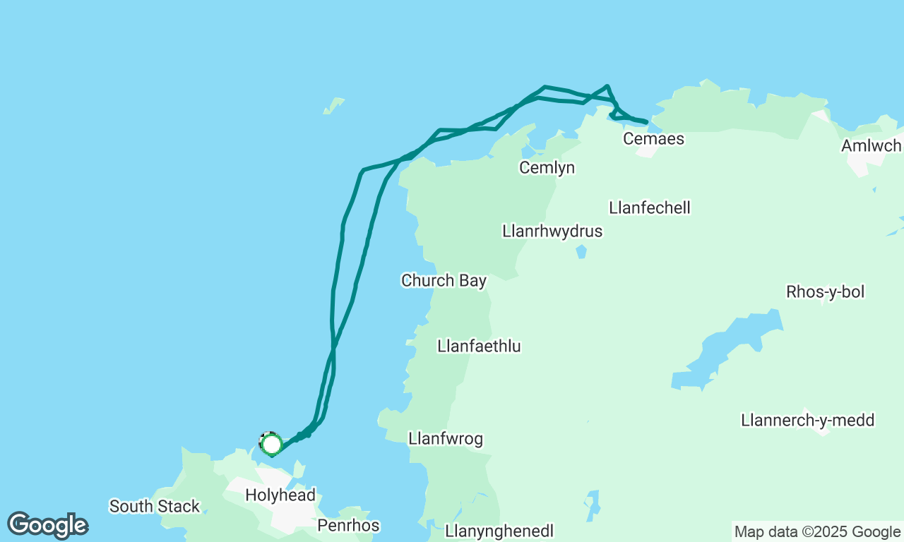 Cruise to Cemaes Bay for lunch and return