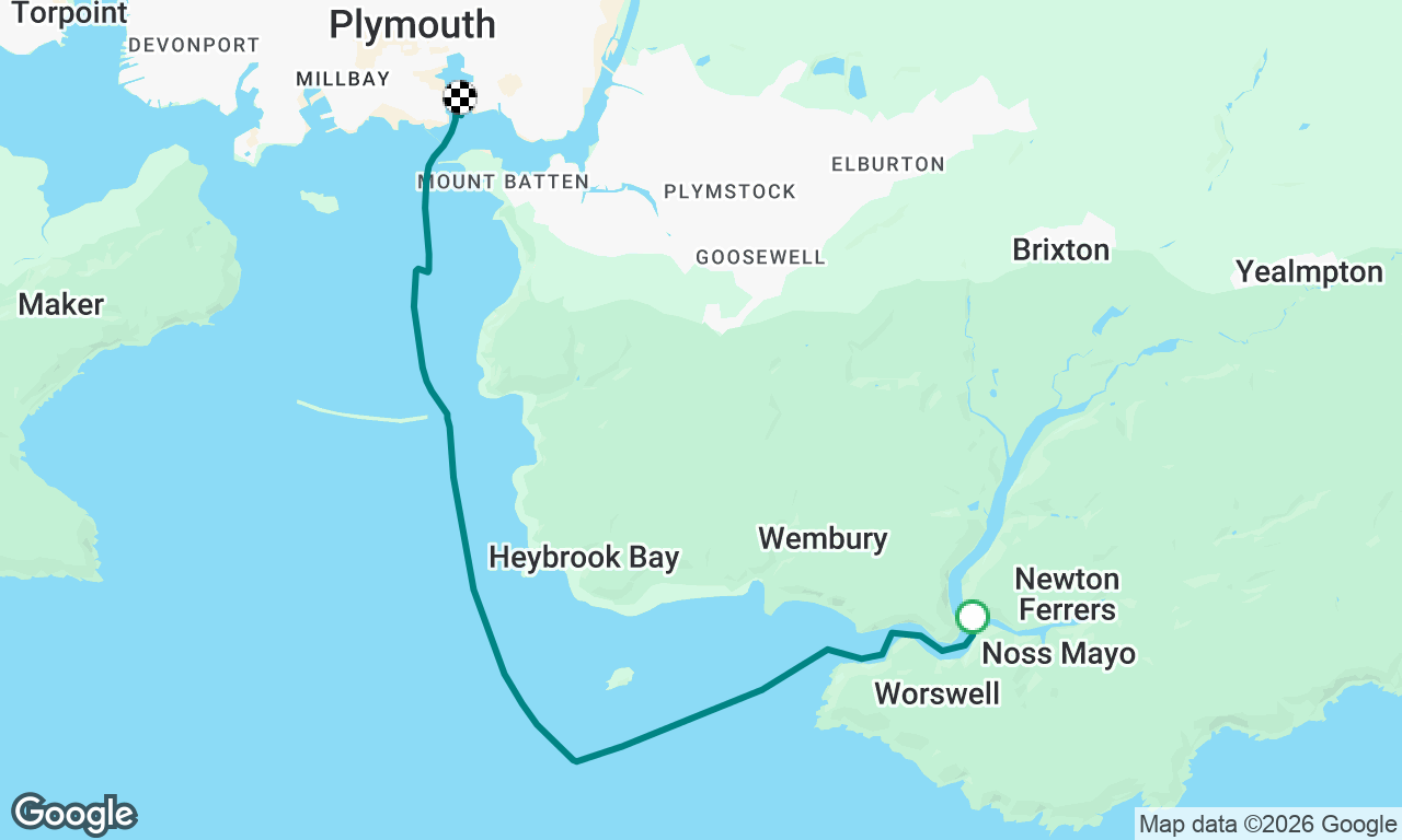 Yealm to Plymouth for crew change!