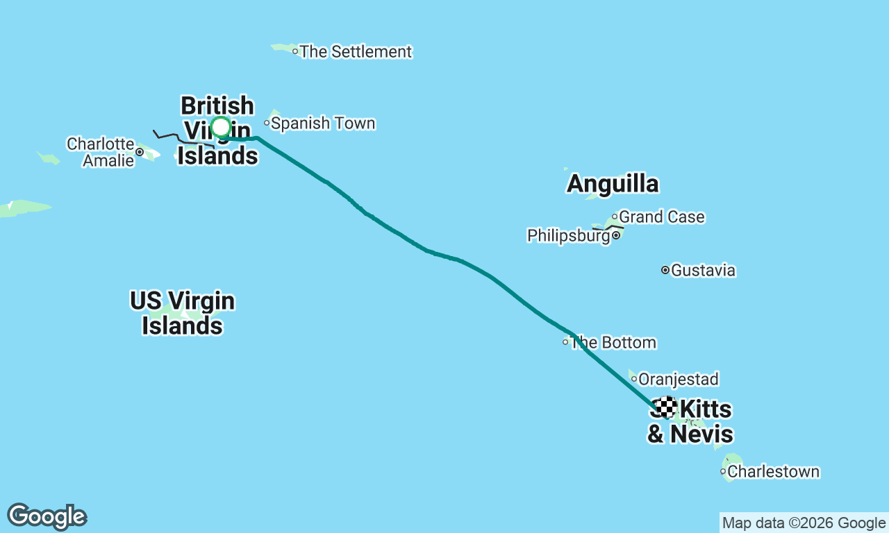 tortola to st kitts