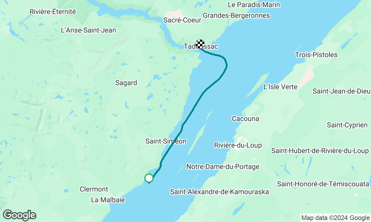 Cap a l' aigle vers Tadoussac