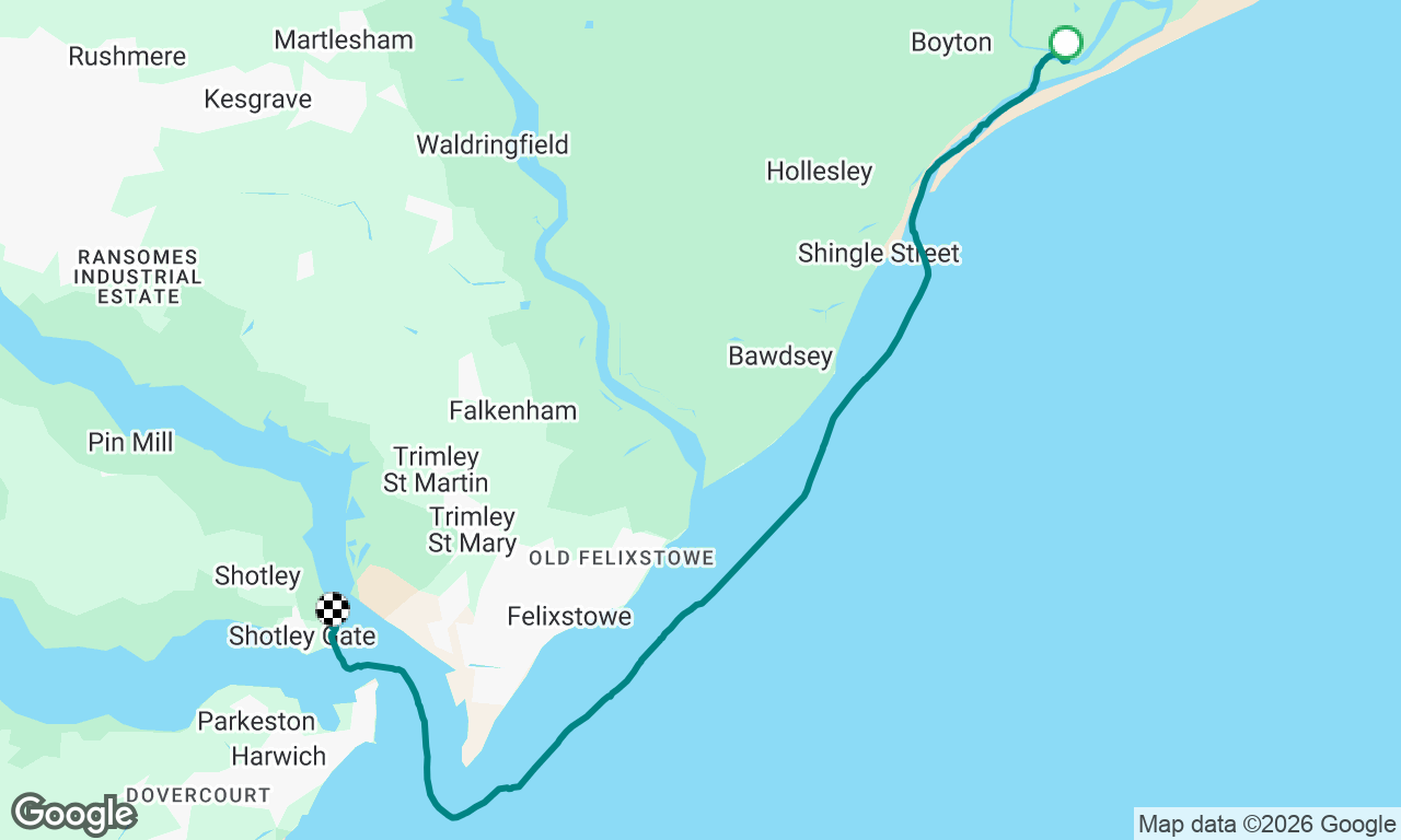 Early morning start from Abrahams Bosum to shotley