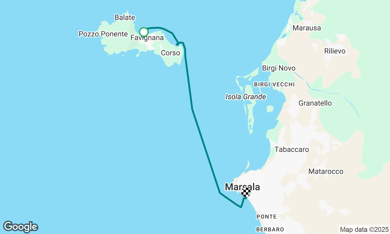 Da Favignana a Marsala 