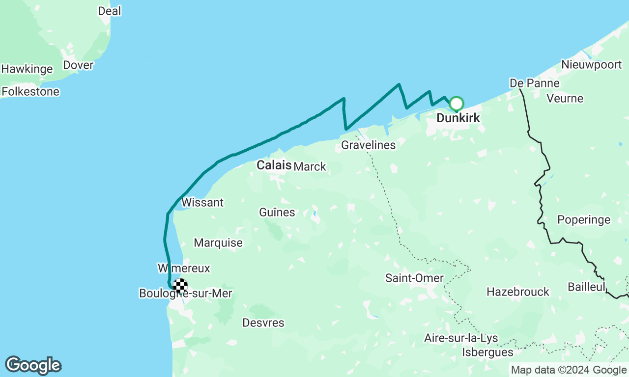 Dunkirk to Boulogne Sur Mer