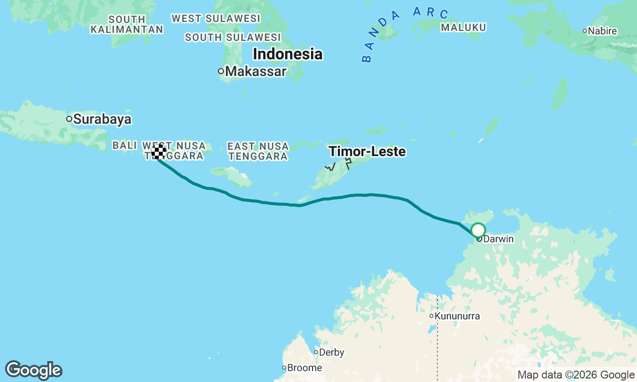 Darwin to Lombok