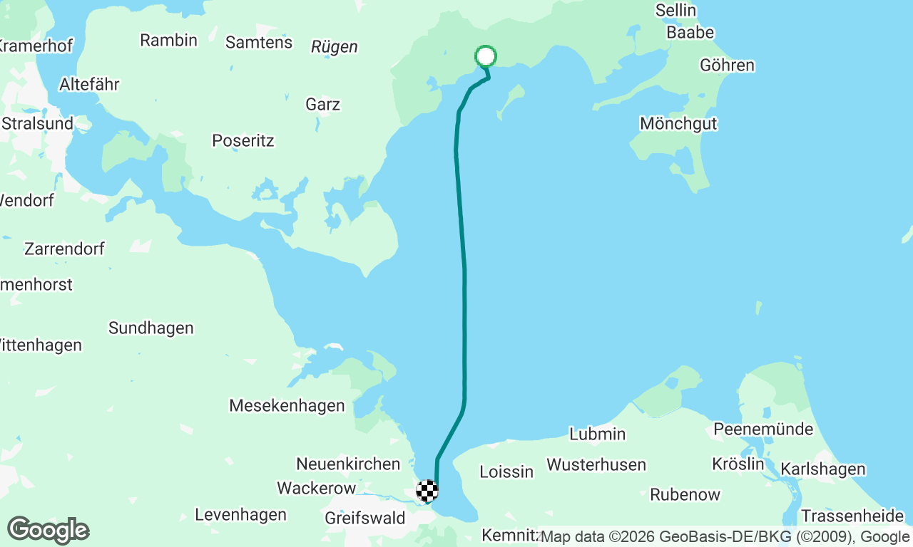 from Lauterbach to Wiek