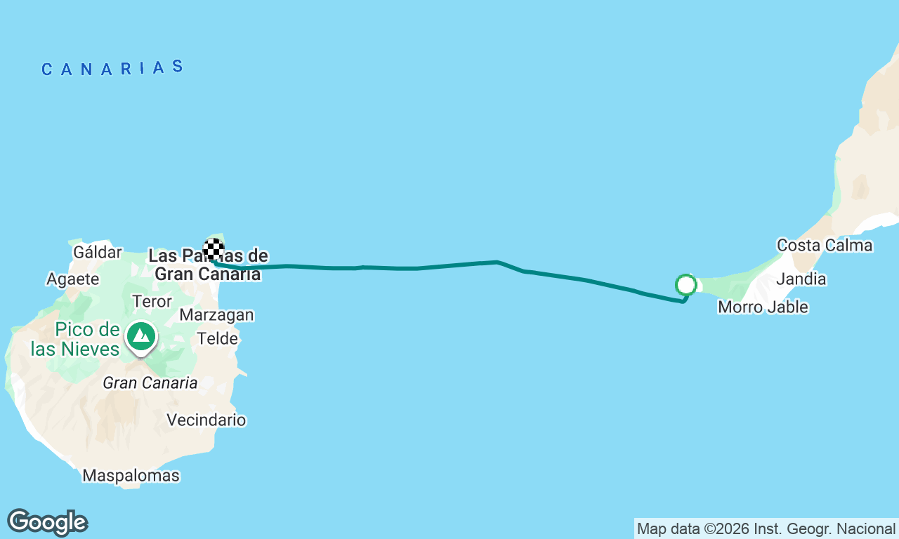 Faro de Jandia to Los Palmas, Gran Canaria