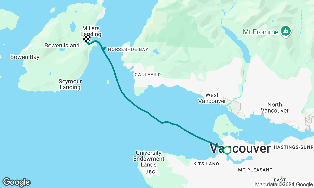 Vancouver to Snug Cove