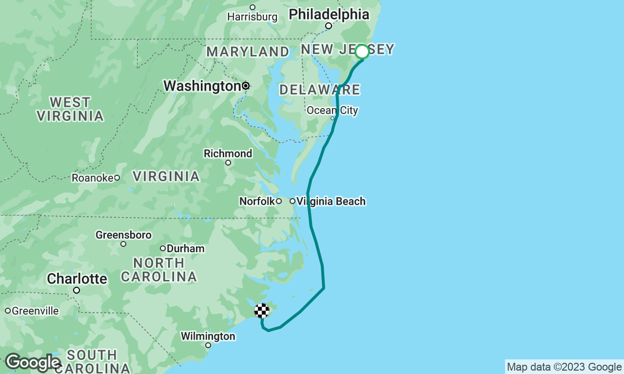 Atlantic City to Beaufort 