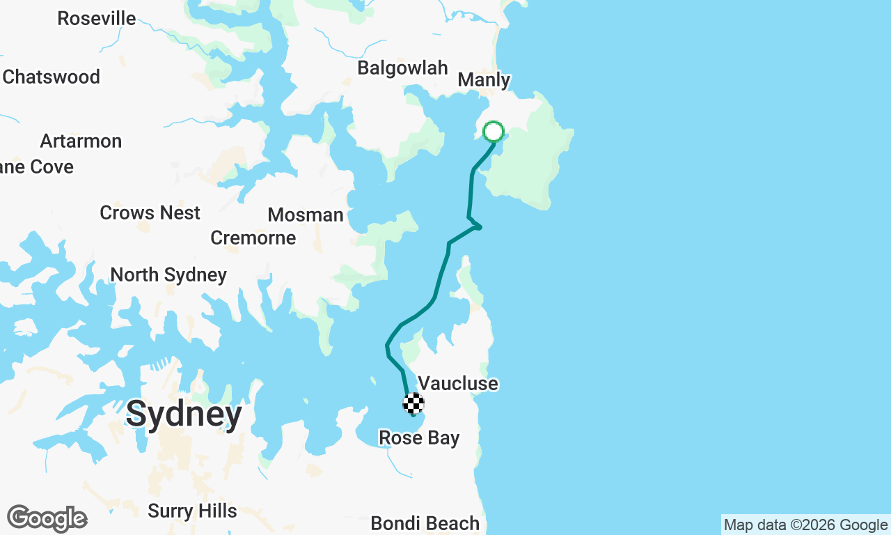Night passage into Rose Bay