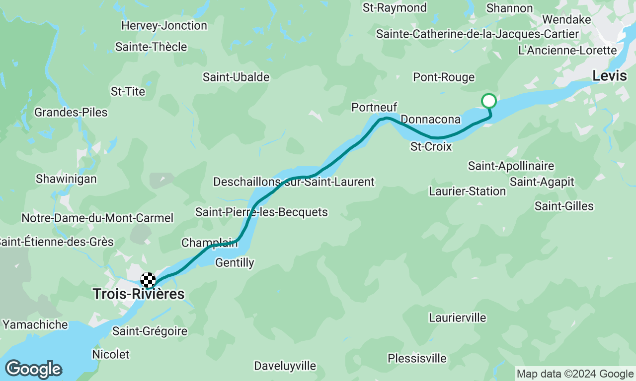 Départ pour lac Champlain
