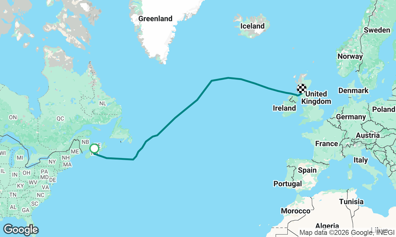 Atlantic W to E