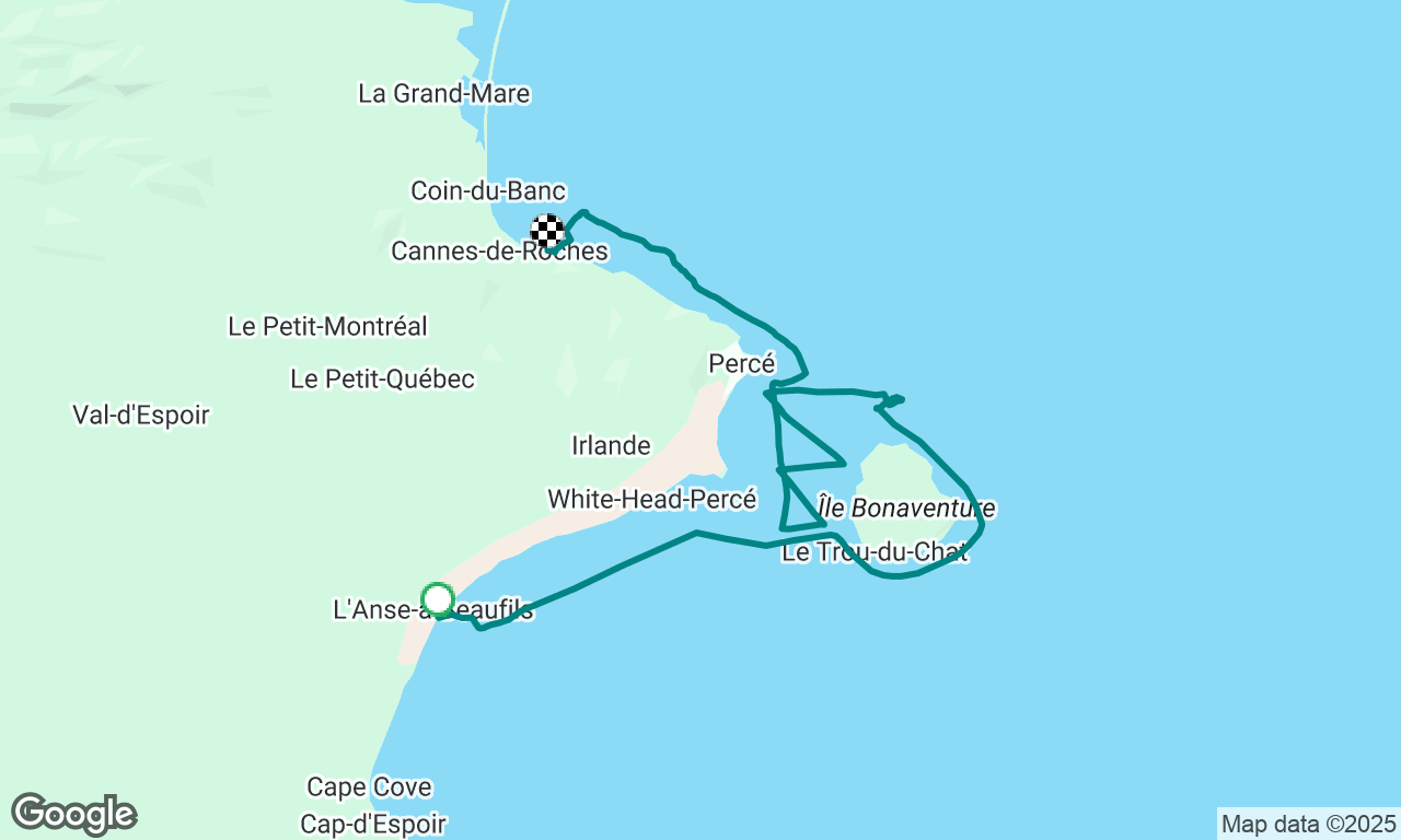 L’Anse-à-Beaufils > mouillage Cannes-de-roches