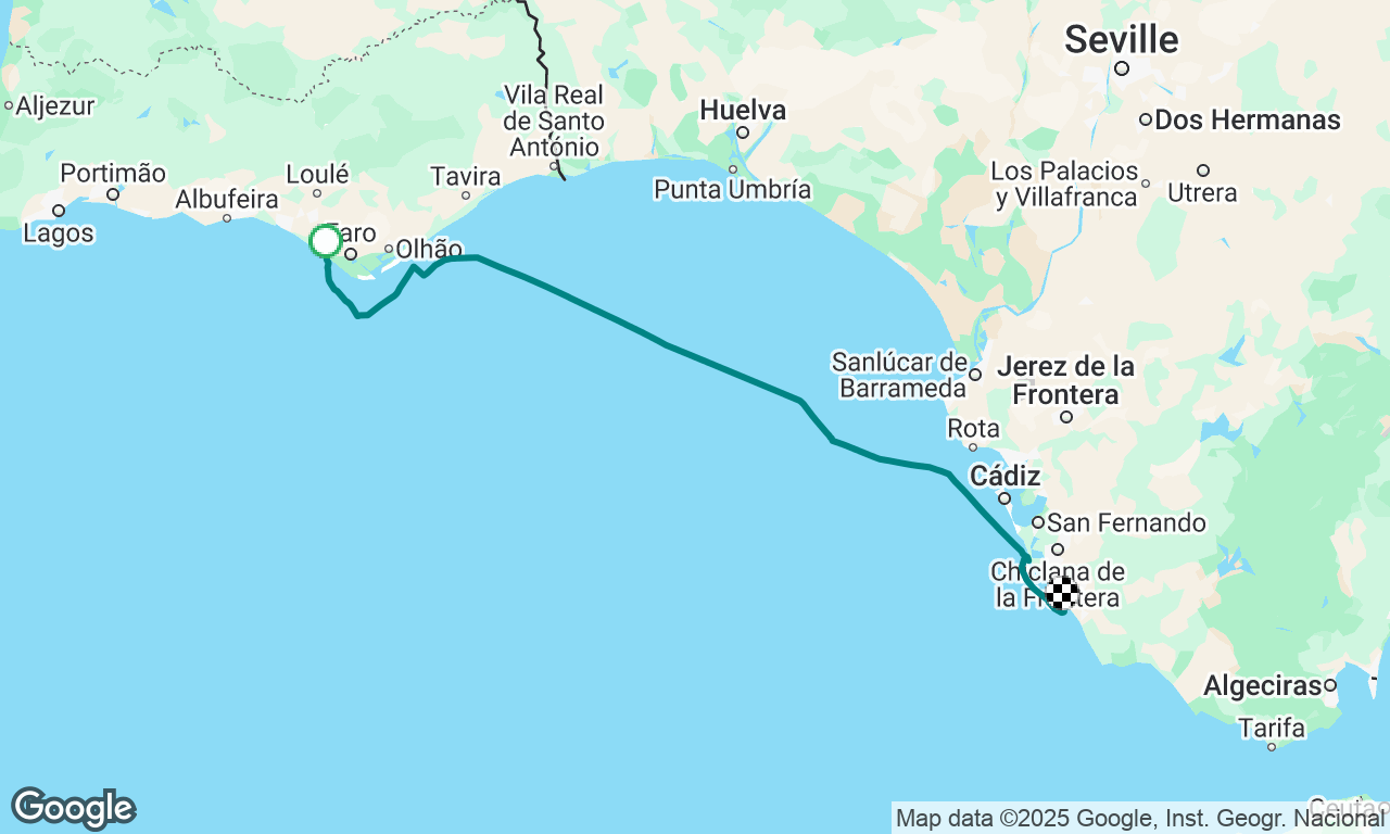 Faro 🇵🇹 to Cabo Roche 🇪🇸