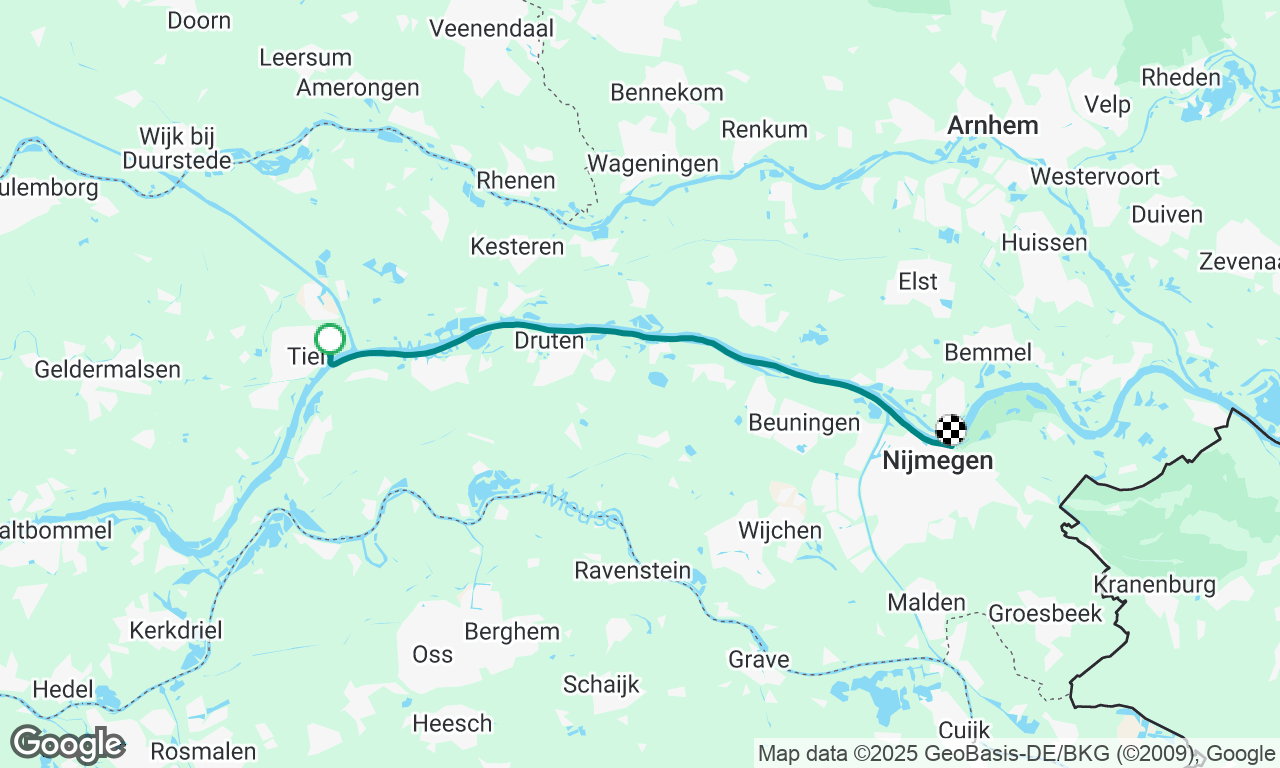 Tiel til Nijmegen