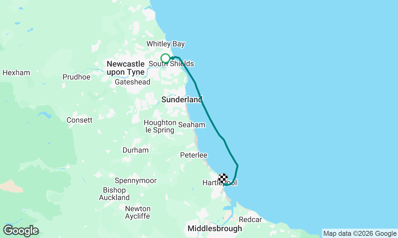 Royal Quays to Hartlepool