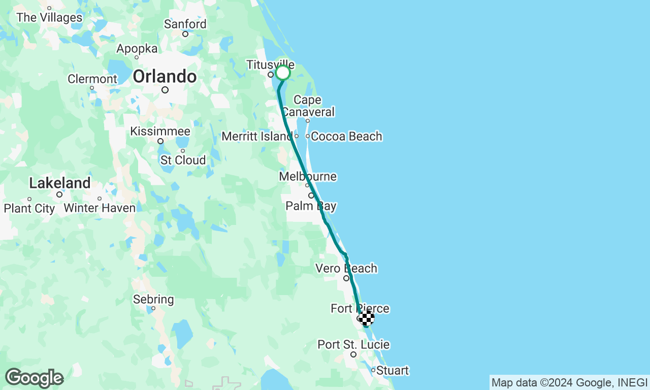 Cape Canaveral to South of Ft Pierce