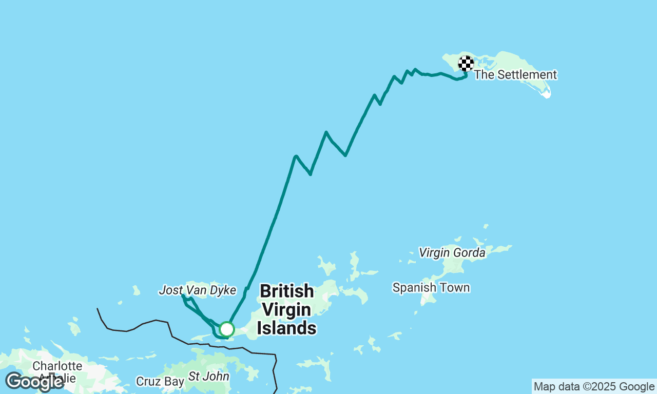 Fair execution of a poor plan. To Anegada with TWS up to 28 — salty!