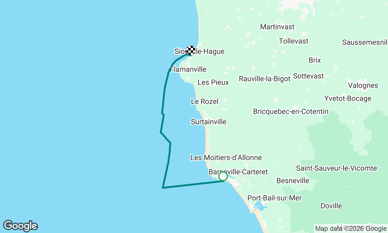 French triangle race 2nd leg Carteret to Dielette