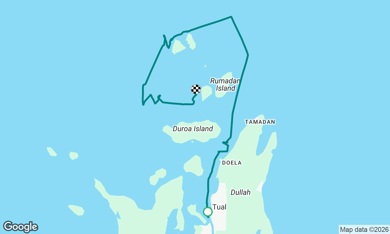 Tual to adranan anchorage