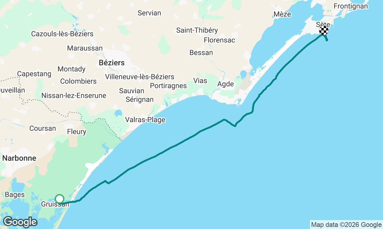 From Gruissant to Sete